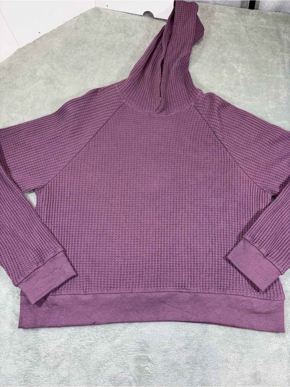 The North Face Chabot Waffle Knit Hoodie Mauve Purple Size L